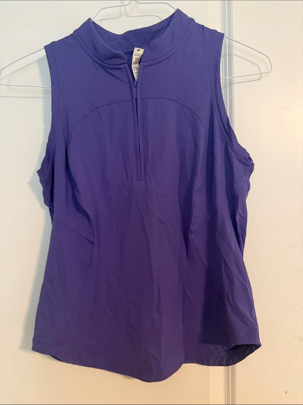 lululemon athletica Sleeveless Zip-Front Athletic Tank in Purple